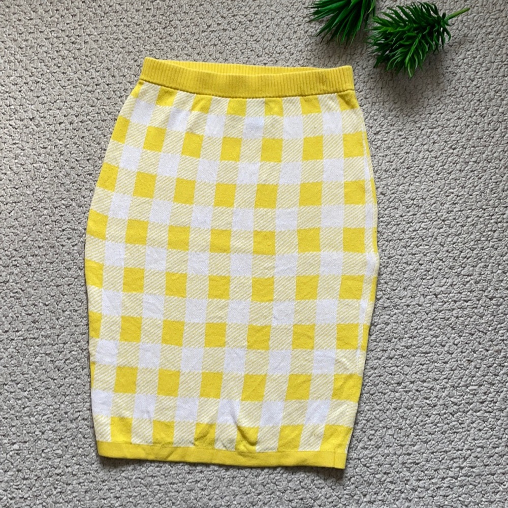 Kersh 81 nineteen plaid pencil skirt cotton knit